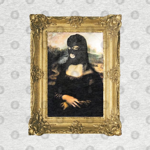 Funny Mona Lisa Mask T-Shirt by HipHopTees